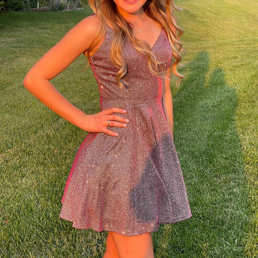 Glitter Homecoming Formal Dress